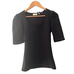 Anthropologie Deletta Black Blouse Size Small